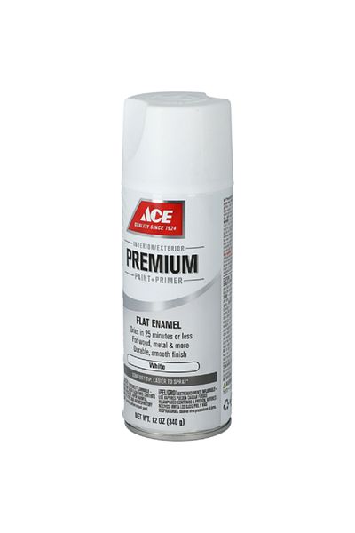 ACE Premium Flat Enamel Spray Paint White 12oz