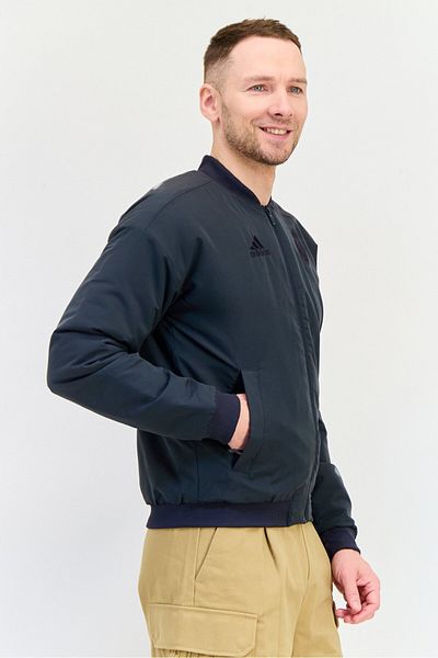 adidas Men Sportswear Fit Long Sleeve Real Madrid Football Jacket, Black