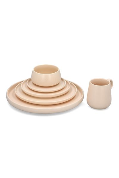 Bien Servi 31-Piece Easy Cleaning Less Simple Collection Dinner Set Pink