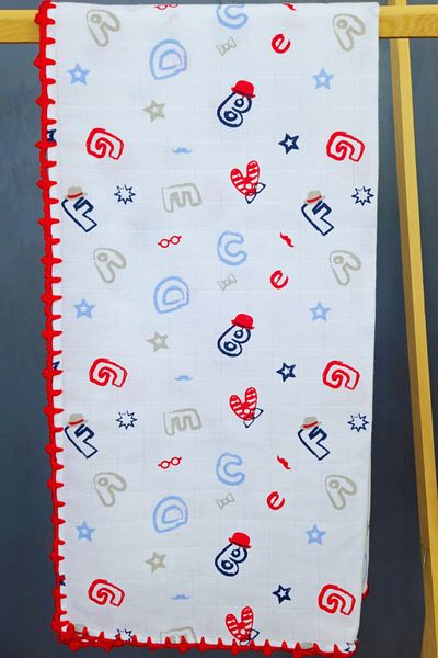 Attolya 120X 120 Baby Blanket, 100% Cotton, Muslin, in a Gift Bag, Wide, for a Gift