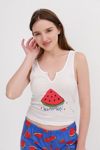 Addax Set pijama cu imprimeu pepene verde Ş077