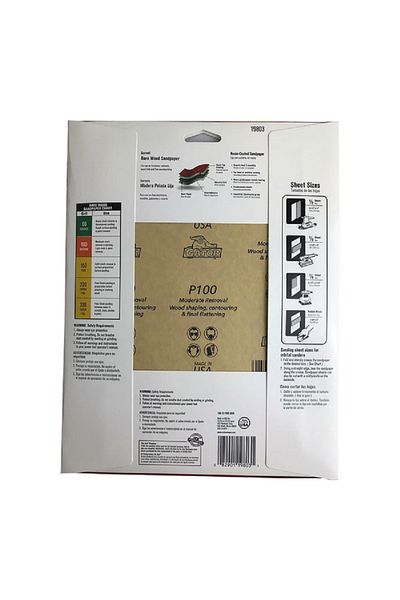 ACE 5-Piece Medium Bare Wood Sandpaper Brown 9 x 11inch