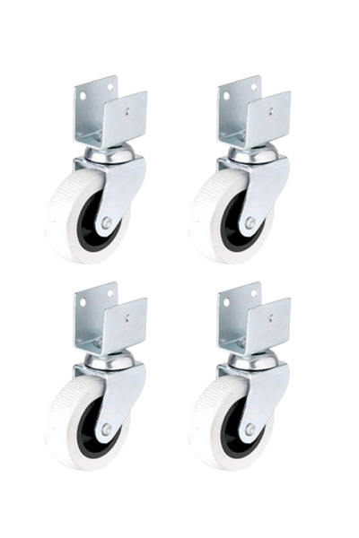 Hts 324 Kısa U Tablalı Gri Mobilya Tekerleği 50x20mm 4'lü Set