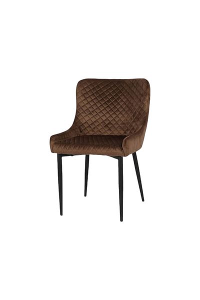 rexa FALUN Fabric Black Leg Dining Chair - 62-51-90 cm