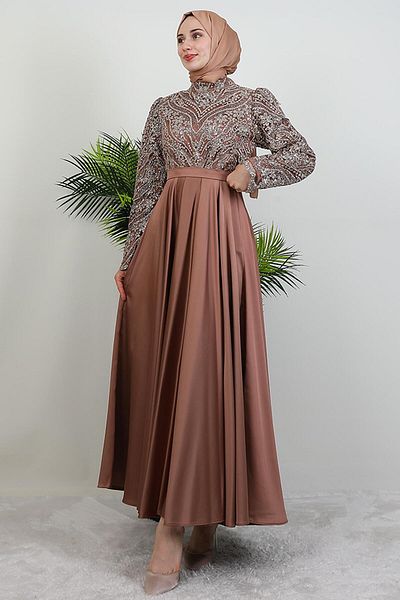 GİYZAMİLA Βραδινό φόρεμα Velora Hijab Μαύρισμα