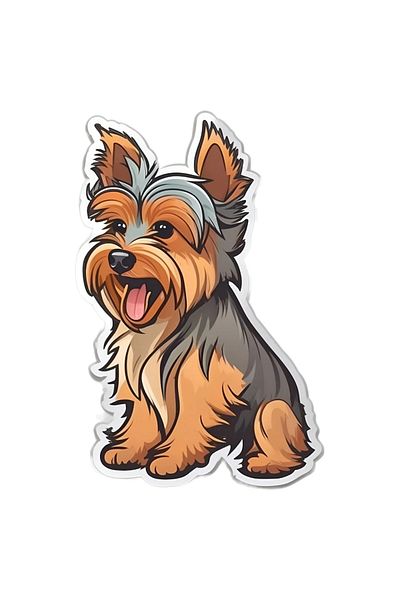 INOVATIX Set de 8 piese, autocolant Dog Terrier, INOVATIX®. 6 cm