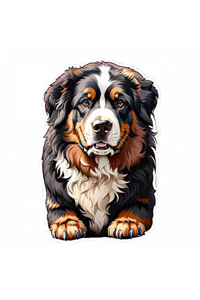 INOVATIX Set de 8 autocolante cu câine de munte Bernese, INOVATIX®. 6 cm