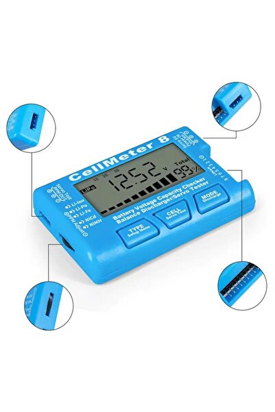 Powermaster PM-26959 Pil Kapasite Voltaj Test Cihazı RC 1-8S Lipo Lityum NIMH