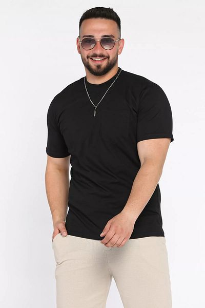 MİSHAR İTALİA Ανδρικό T-Shirt με μαύρα αξεσουάρ και τσέπες