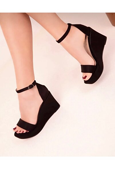 Brs Wedge Heel Single Strap Sandals