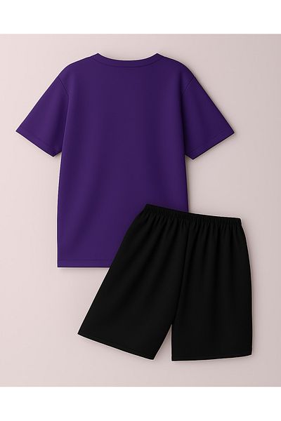 uyguntarz Unisex Mood Printed Design Shorts Set