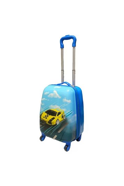 OEM Children's cabin trolley with cartoons for boys and girls, 18 inches, with 4 wheels, BLUE