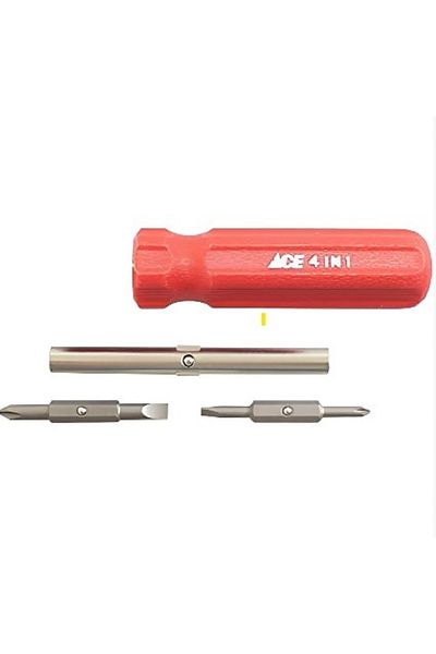 ACE 4-In-1 Screwdriver Red and Silver