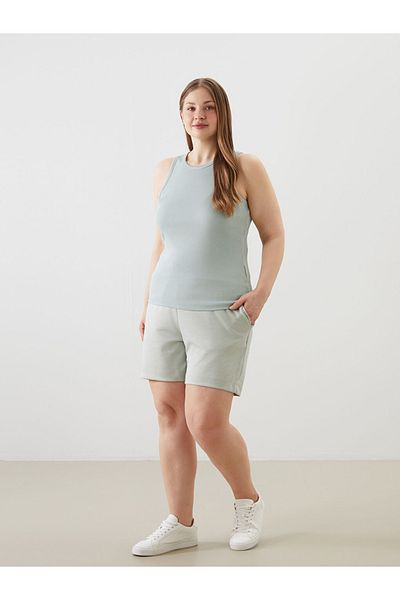 LC Waikiki Comfortable Fit Viscose Blended Soft Diver Fabric Women's Shorts