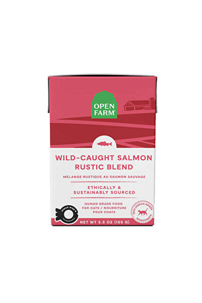 Open Farm طعام القطط الرطب بمزيج ريفي من سمك السلمون البري - 155 جرام - عبوة ...