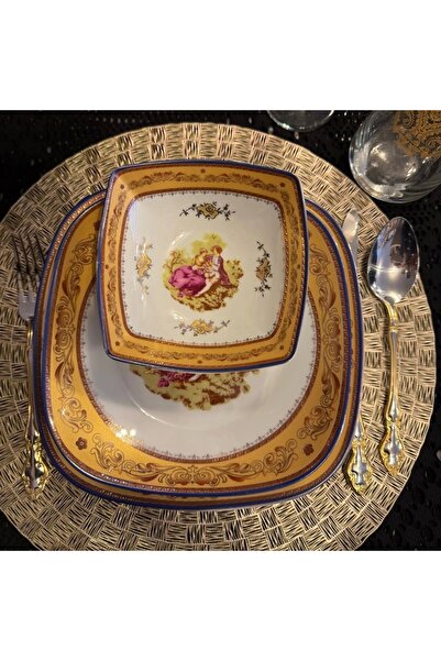 Zuccara Maison 24 Parça 6 Kişilik Klasik Desenli Porselen Yemek Takımı – Baro...