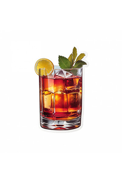 INOVATIX Set de 8 piese, autocolant cocktail Sazerac cu mentă și lămâie, INOV...