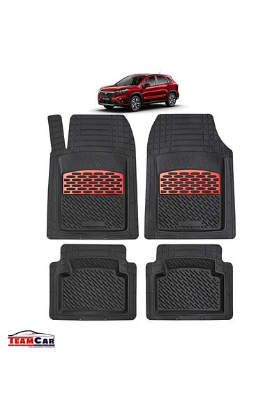 TEAMCAR Car Mats ® Type Tray Compatible Suzuki Sx4 S-cross Ii (2021–PRESENT) - Suv Red