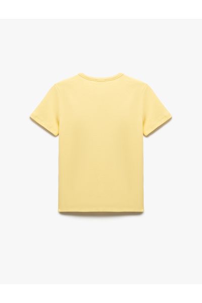 Koton Tricou de bază din bumbac, slim fit, cu mânecă scurtă, cu decolteu rotund