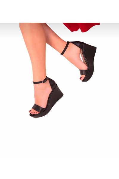 Brs Wedge Heel Single Strap Sandals