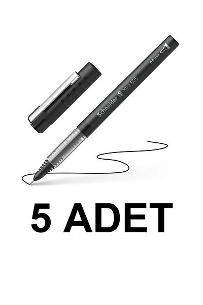 Schneiders 5 Pcs Roller Pen Xtra 805 Needle Tip 0.5 Black Scx035