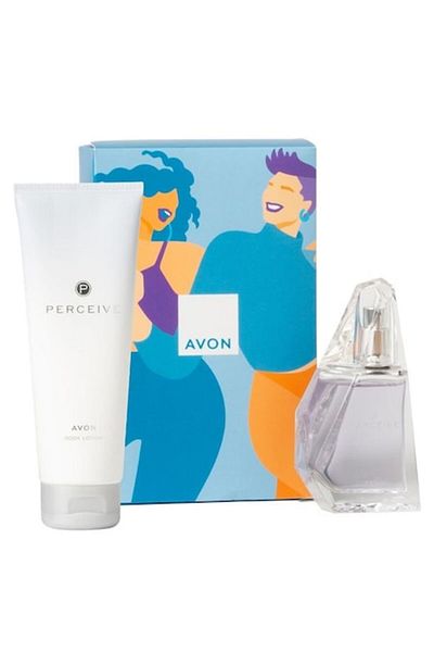 AVON SET CUTIE EDP PERCEIVE 50 ML SI LOTIUNE DE CORP 125 ML , AVON