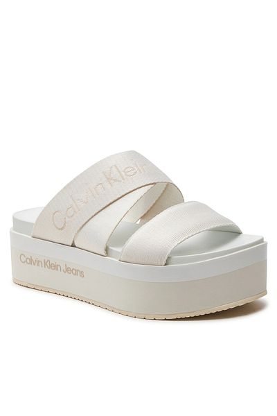 Calvin Klein Şlapi Flatform Sandal Webbing In Mr YW0YW01361 Alb