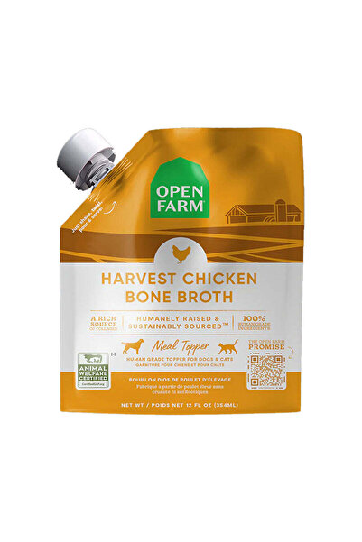 Open Farm وجبة طعام مرق عظام الدجاج من هارفست للكلاب والقطط - ١٢ أونصة