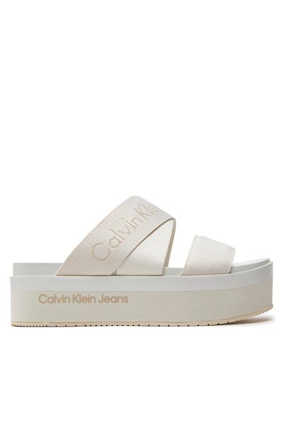 Calvin Klein Şlapi Flatform Sandal Webbing In Mr YW0YW01361 Alb