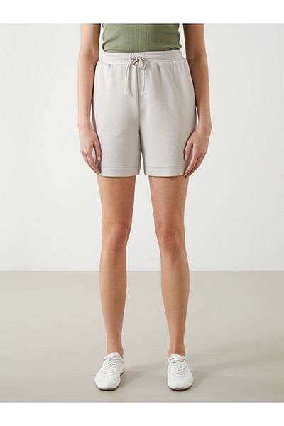 LC Waikiki Comfortable Fit Viscose Blended Soft Diver Fabric Women's Shorts