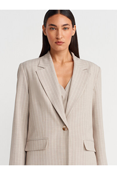 Dilvin 60768 Blazer Jacket-Stone