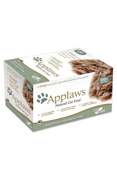 Applaws Cat Multipack Fish Selection 8 x 60g Pot Pack of 2