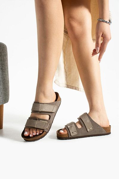 Afşin Velcro Orthopedic Women's Slippers Stylish Comfortable