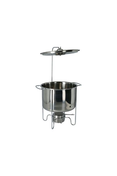 Bien Servi Rectangular Food Warmer with Stand and Burner Silver