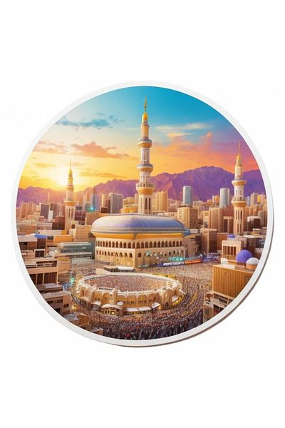INOVATIX Set de 8 bucăți, autocolant oraș Mecca, INOVATIX®. 6 cm