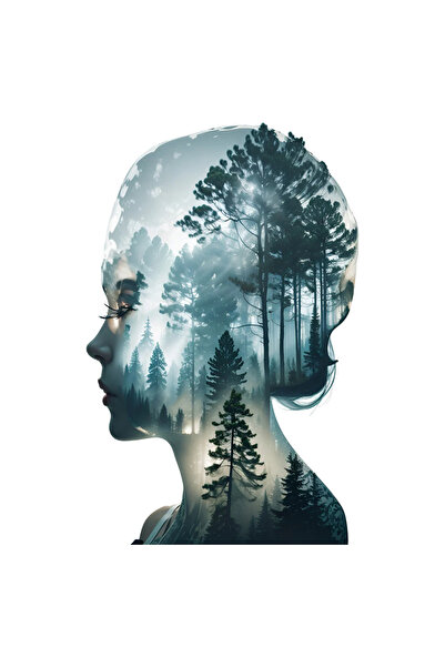 INOVATIX Set de 8 bucăți, autocolant cu fetița din pădure, INOVATIX®. 6 cm