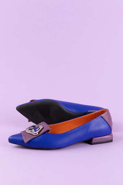 Gondol Genuine Leather Short Heeled Pointed Toe Shoes Belx.1076