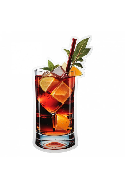 INOVATIX Σετ 8 τεμαχίων, Αυτοκόλλητο Κοκτέιλ Rob Roy με πάγο και μέντα, INOVA...