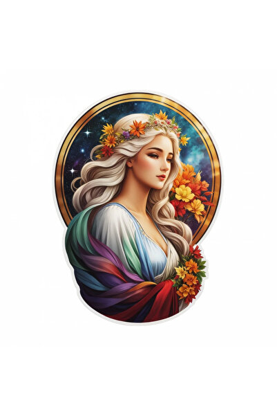 INOVATIX Set de 8 piese, autocolant cu simbolul zodiacal Fecioară, fată, INOV...