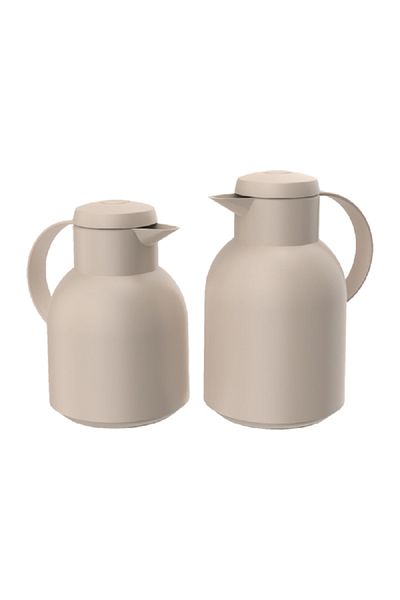 Bien Servi Ergonomic Design High Quality Plastic Vacuum Flask Set Sand