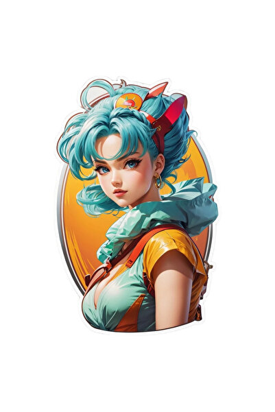 INOVATIX Set de 8 piese, autocolant Fată cu păr scurt și eșarfă, INOVATIX®. 6 cm