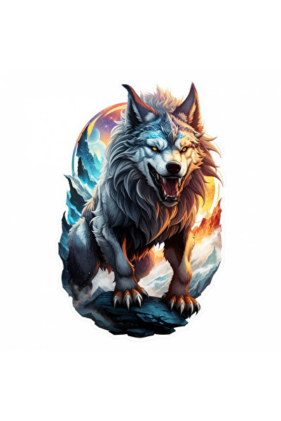 INOVATIX Σετ 8 τεμαχίων, Αυτοκόλλητο Μυθολογικός χαρακτήρας Fenrir, INOVATIX®...