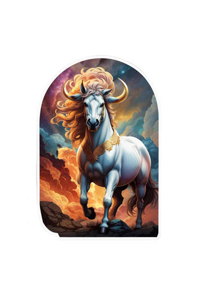 INOVATIX Set de 8 piese, autocolant creatură mitologică Centaur cu coarne, INOVATIX®. 6 cm