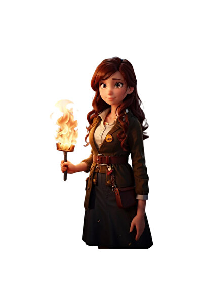 INOVATIX Set de 8 piese, autocolant Fata care aduce foc, INOVATIX®. 6 cm