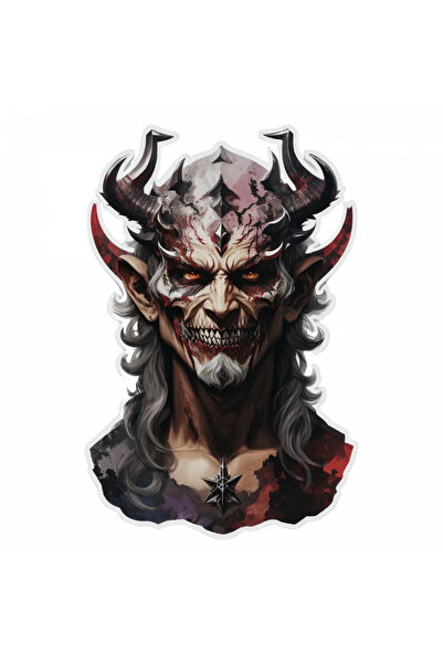 INOVATIX Set de 8 piese, autocolant Demon Belphegor, INOVATIX®. 6 cm