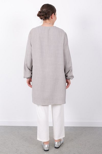 Linvey Gift Summer Women's Tunic Casual Slim Sofia Linen Necklace Tunic with Wide Size Options