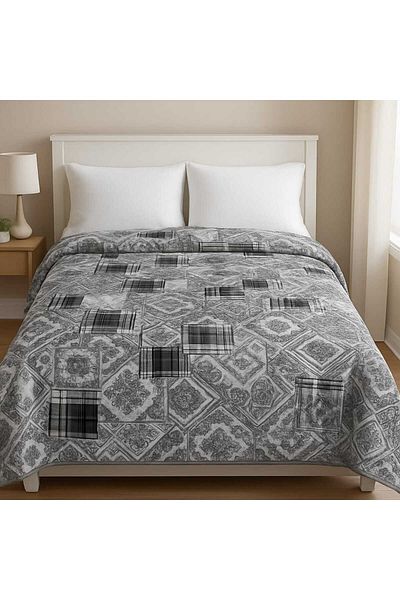 YÜNTEKS Cotton Multi-Purpose Bedspread, Quilted Pique Single
