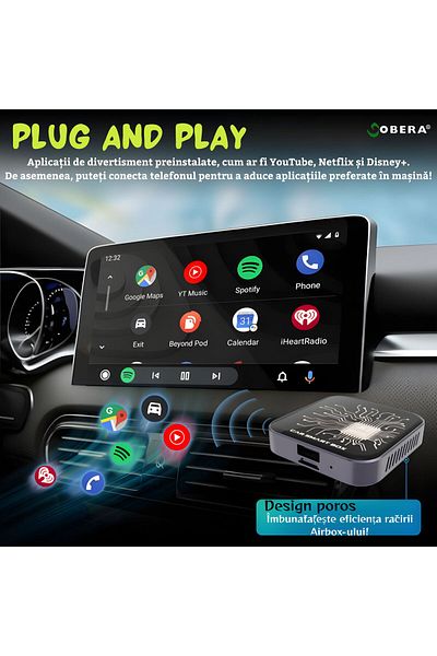 goBERA AI Box Auto Wireless CarPlay and Android Auto - goBERA