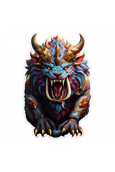 INOVATIX Set de 8 piese, autocolant personaj mitologic Behemoth furios, INOVA...