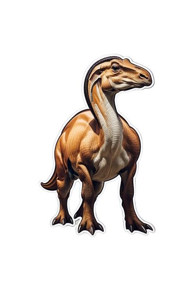 INOVATIX Set of 8 pieces, Dinosaur Sticker Parasaurolophus, INOVATIX®. 6 cm